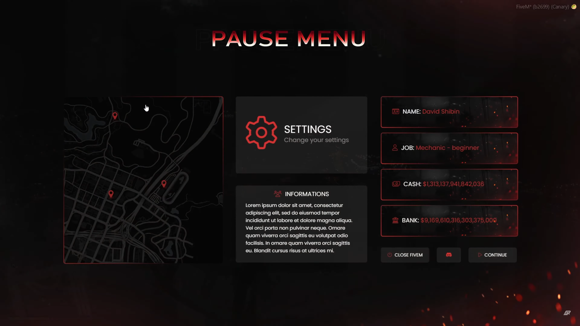 Pause Menu | FiveM Script (ESCROW) preview 2